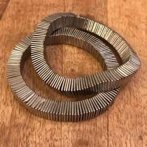 Set of silver bracelets